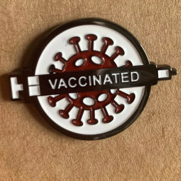 Brand new “vaccinated” enamel pin - Picture 1 of 5